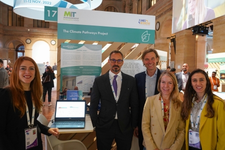 Prince Rahim Aga Khan with the Climate Pathways Project team at the Paris Peace Forum 2022 AKDN / Guillaume Bonn